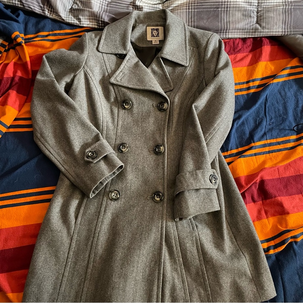 Anne Klein Wool Blend Peacoat Medium